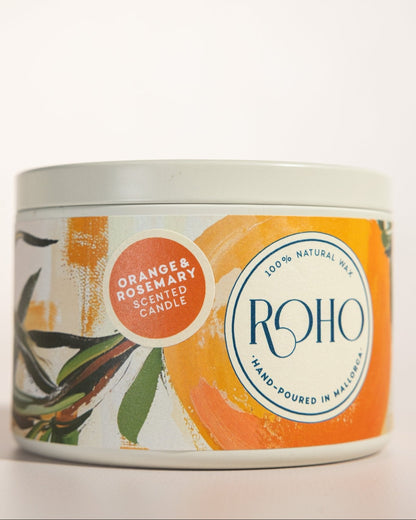 Orange and Rosemary Tin Candle - ROHO AIRDECO