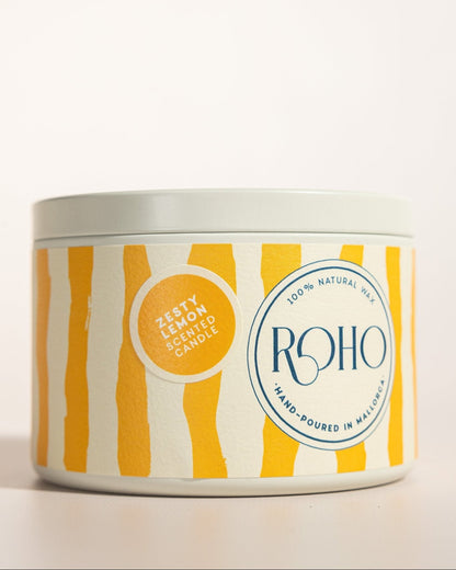 Zesty Lemon Tin Candle - ROHO AIRDECO
